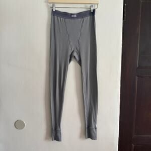 SKIMS Cotton Rib Legging Thermal Pants Dark Gray Medium